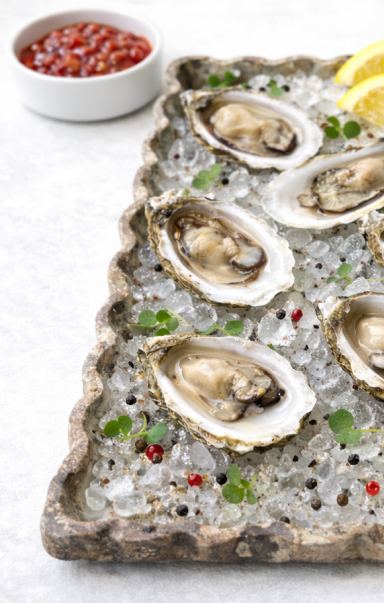 Fresh East Coast oysters served at Porter restaurant in Ambler PA